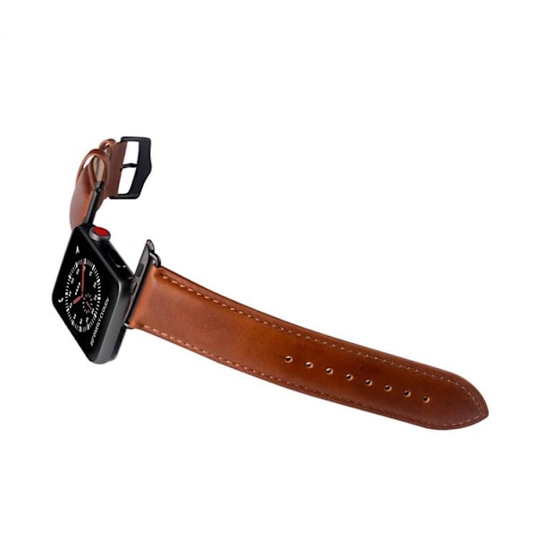 BUFFALO äkta läder Apple Watch 2/3/4/5/6/7/SE (41/40/38mm) Armband - Brun