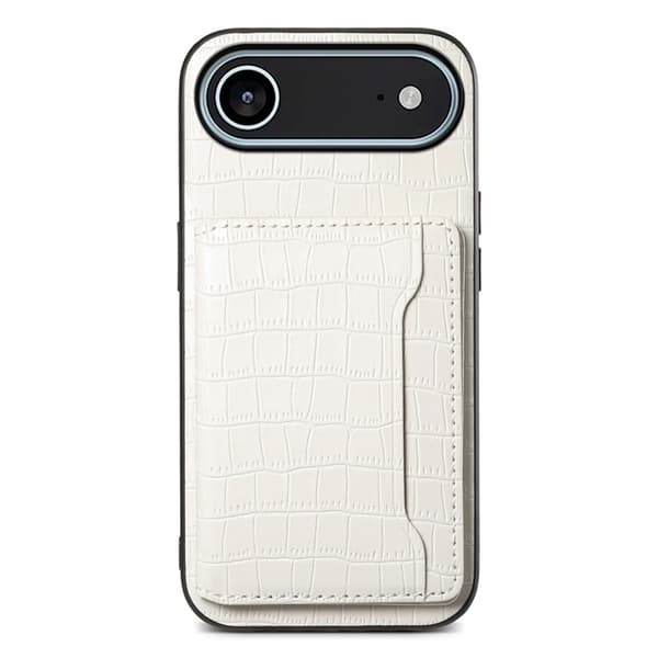 Mobilskal till iPhone Air Korthållare Crocodile - Vit Vit