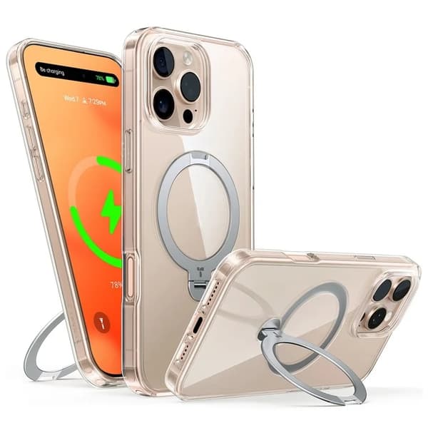 TORRAS Mobilskal till iPhone 16 Pro Max Magsafe Ringhållare - Transparent