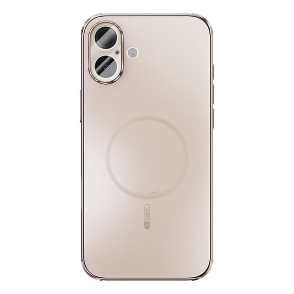 ABEEL Mobilskal till iPhone 16 Plus Magnetiskt TPU PC Kylmatte Guld