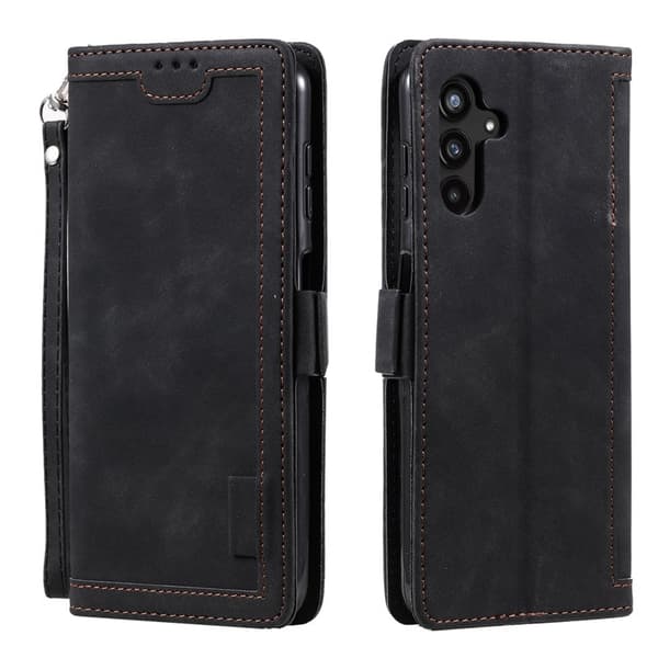 Samsung Galaxy S26+ Plånboksfodral RFID-Skydd Konstläder - Svart
