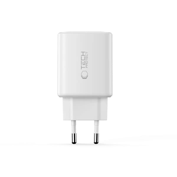 Tech-Protect 3-Port Hurtigoplader PD 65W QC3.0 NCA65W-GAN Vit