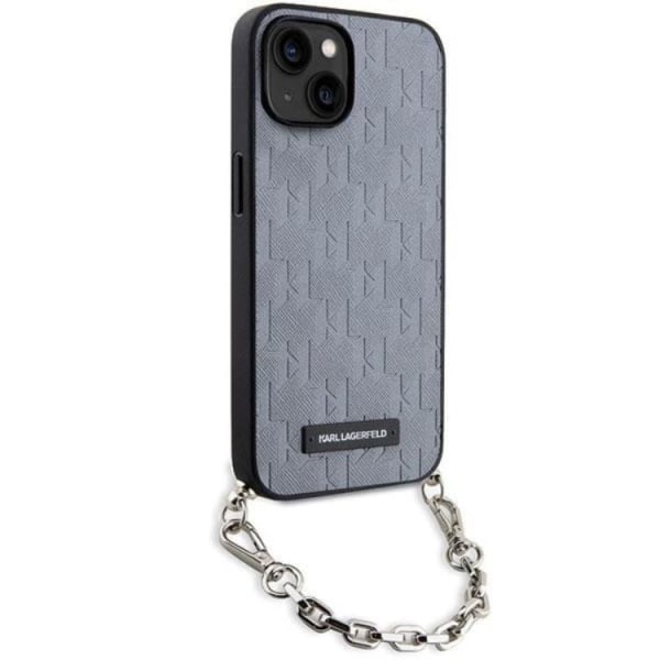 KARL LAGERFELD iPhone 14 Mobile Case Saffiano Monogram Chain