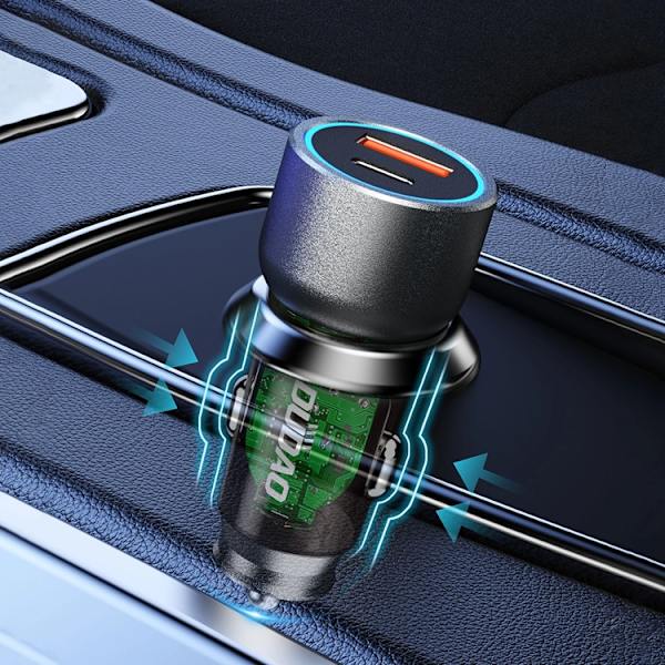 Dudao Billaddare 30W USB-C USB-A - Grå Grå