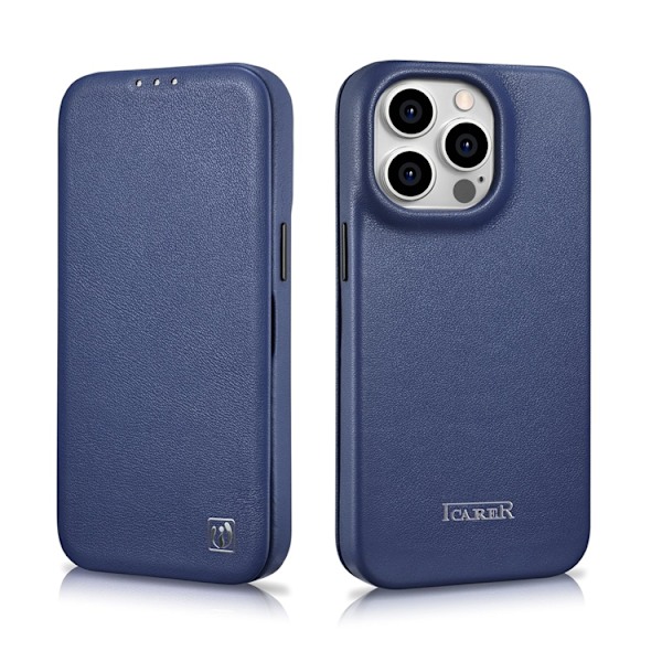 iCarer iPhone 14 Pro Max Plånboksfodral MagSafe CE Äkta Läder