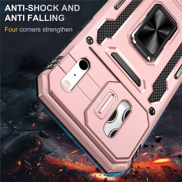 Mobilskal till iPhone 17 Pro Kickstand Lens Lid - Roséguld Roséguld