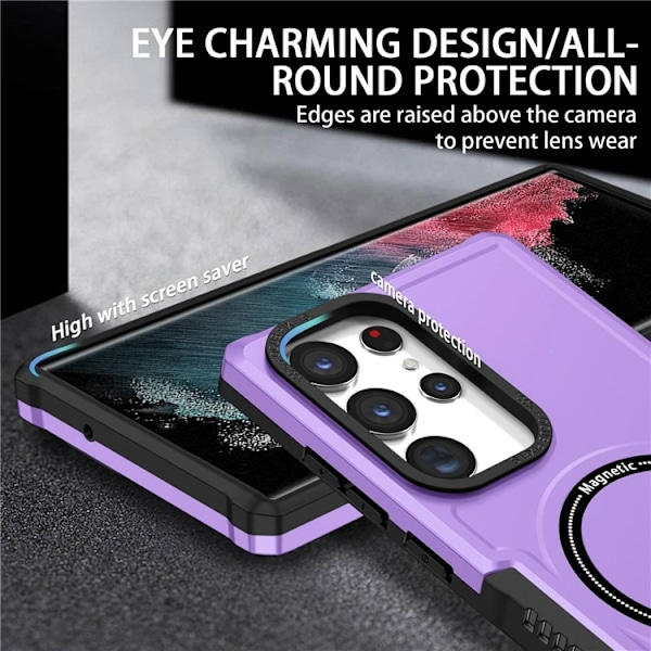 Galaxy S23 Ultra Skal Magsafe Anti Drop - Lila