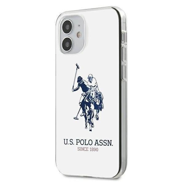 U.S. Polo Assn. Shiny iPhone 12 mini Skal Stor Loga Vit Vit