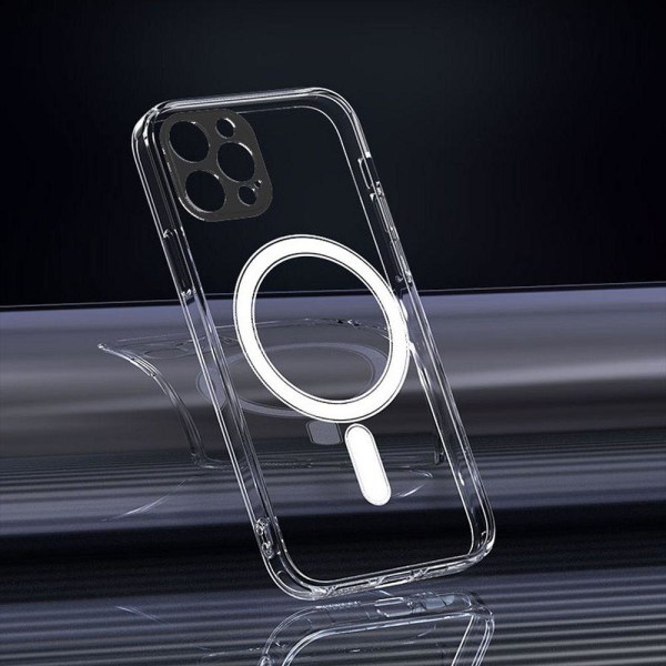 iPhone 12 Pro -kuori Clear Magsafe -kova muovi - läpinäkyvä