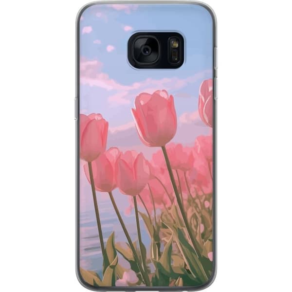 Mobilskal till Samsung Galaxy S7 med Rosa Tulpaner