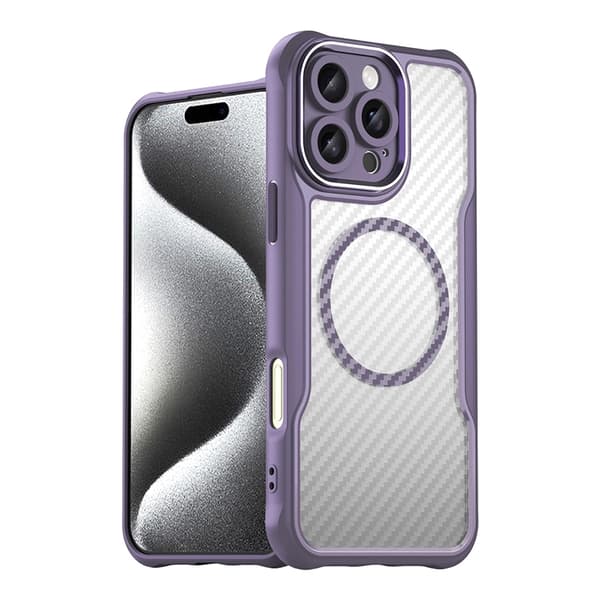Telefontaske til iPhone 16 Pro Max MagSafe Silicone Leading - Lilla Lila