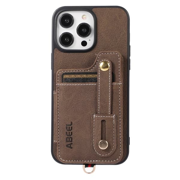 ABEEL Style 01 Mobilskal till iPhone 15 Pro Max PU Läder Khaki