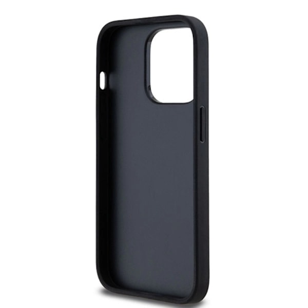 DKNY iPhone 14 Pro Mobilskal Läder Checkered Mono Pattern Svart
