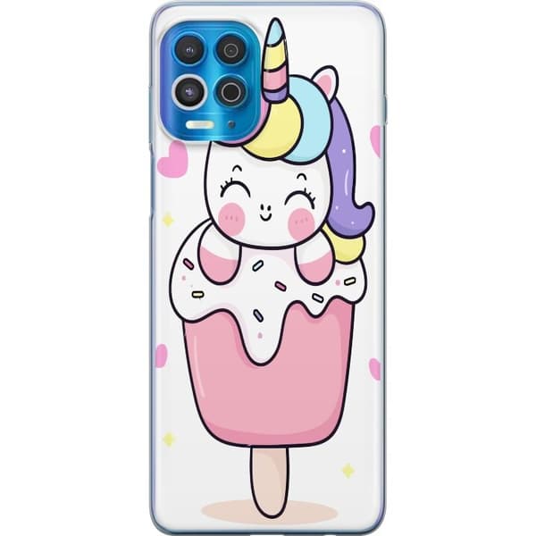 Mobiletui til Motorola Edge S med Happy Unicorn