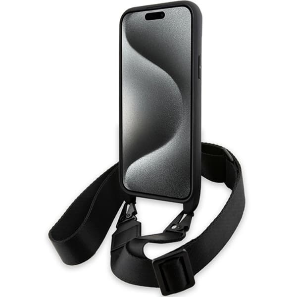 BMW iPhone 15/14 Plus Halsbandsskal M Edition Carbon Tricolor Black