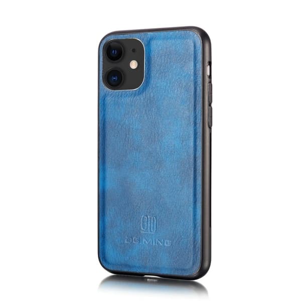 DG.MING iPhone 11 Plånboksfodral i Blått - Stötbeständig Äkta läder Wallet