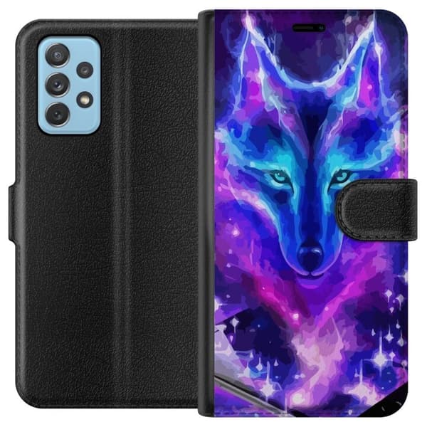 Plånboksfodral till Samsung Galaxy A72 5G med Neon Varg