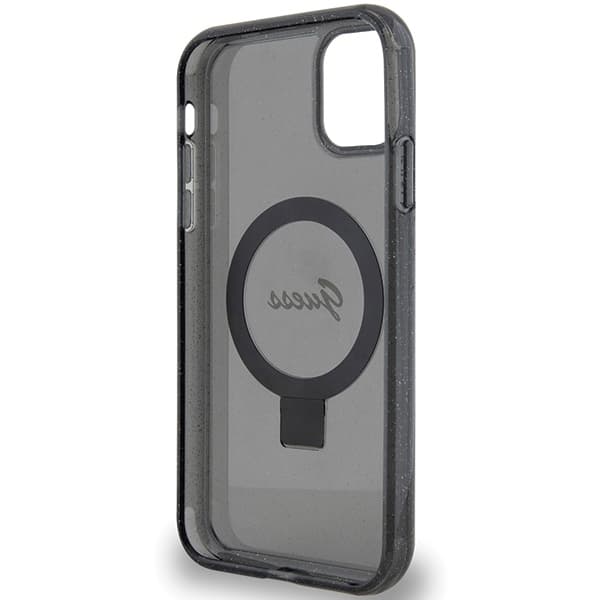 Guess telefontaske til iPhone 11/Xr MagSafe Ringstativ Script Glit MagSafe