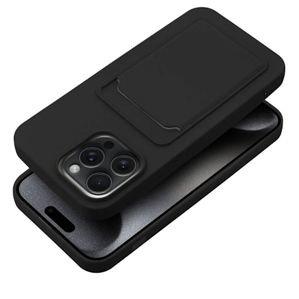 iPhone 15 Pro Max Mobilskal Korthållare - Svart Svart