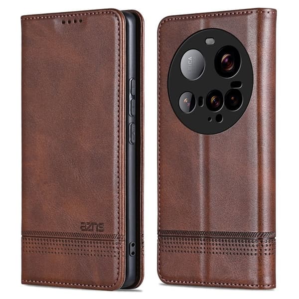 AZNS Xiaomi 15 Ultra Plånboksfodral Konstläder - Brun