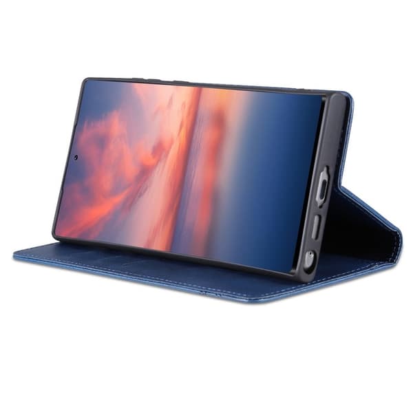 AZNS Samsung Galaxy S24 Ultra Plånboksfodral Konstläder - Blå