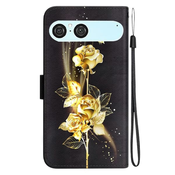 Sony Xperia 10 VII Konstläder Plånboksfodral Pattern Printing - Guld Rosa Guld
