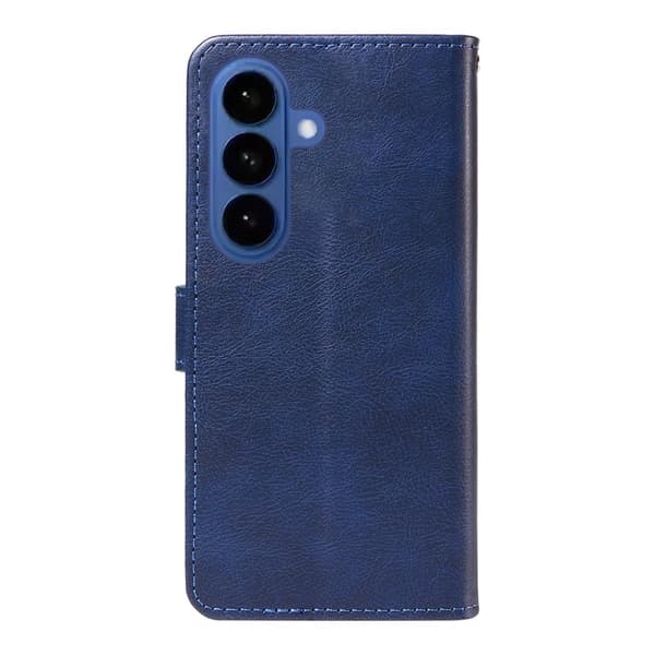 Samsung Galaxy S26 / S26 Pro Plånboksfodral Konstläder Med Rem - Blå