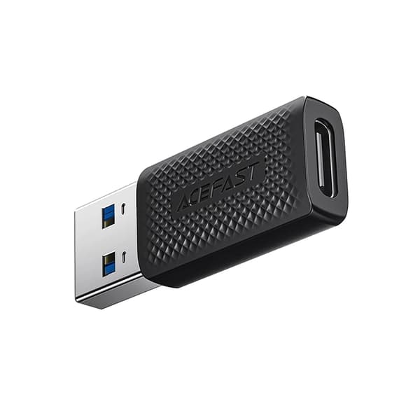 Acefast USB-C till USB-A Adapter 5Gb/s - Svart Svart