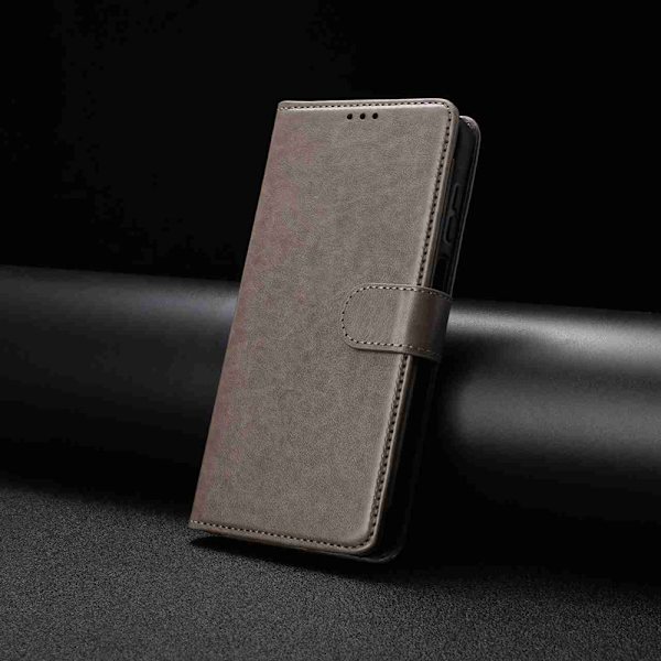 Samsung Galaxy S26 Pro Plånboksfodral Konstläder Folio Flip - Grå