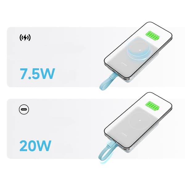 Cuktech Magnetisk Powerbank 10000 mAh CP132ML - Vit