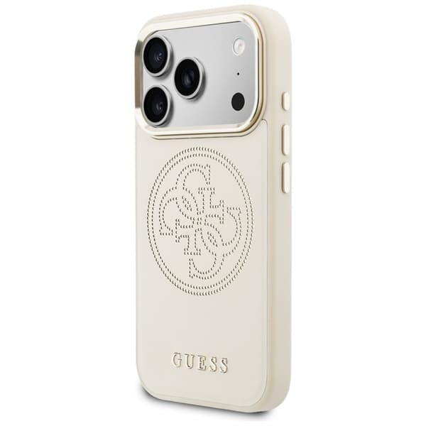 Guess Mobilskal För iPhone 17 Pro Max MagSafe  Perforated 4G - Beige Beige