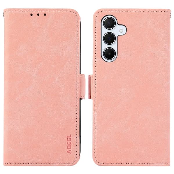 ABEEL Mobilskal till Samsung Galaxy S23 FE RFID-Skydding KonstLäder - Rosa