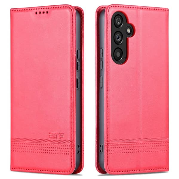 AZNS Samsung Galaxy A35 5G Plånboksfodral i Konstläder - Röd