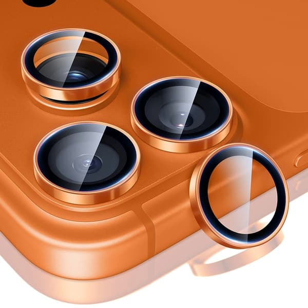 ESR iPhone 17 Pro/17 Pro Max Härdat glas Kameraskydd Armorite Orange