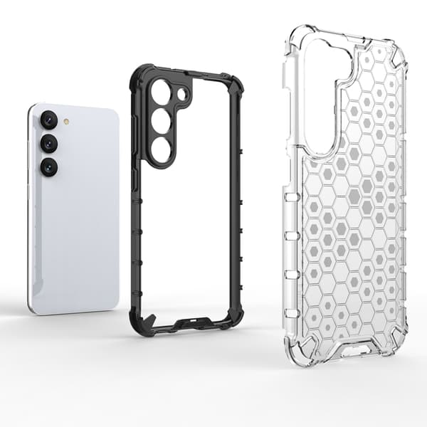 Galaxy S23 Plus Skal Honeycomb Armored Hybrid - Blå Blå