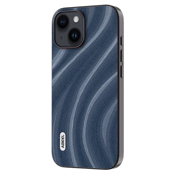 ABEEL Milky Way Mobilskal till iPhone 14 PU Läder Blå