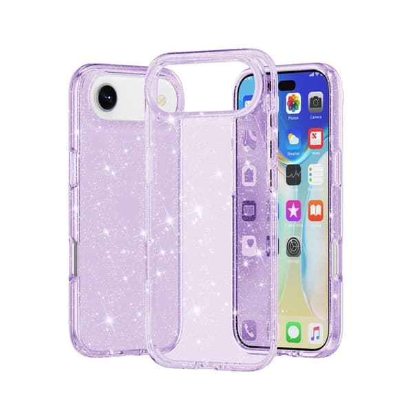 AMORUS Mobilskal till iPhone Air Shockproof - GlitterLila Lila