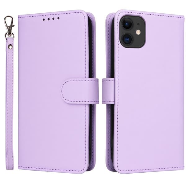 BETOPNICE iPhone 11 Plånboksfodral Magnetiskt Detachable Konstläder - Lila