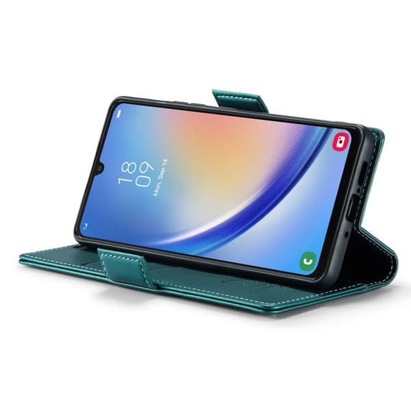 CASEME Plånboksfodral Konstläder för Samsung Galaxy A34 5G - Grön