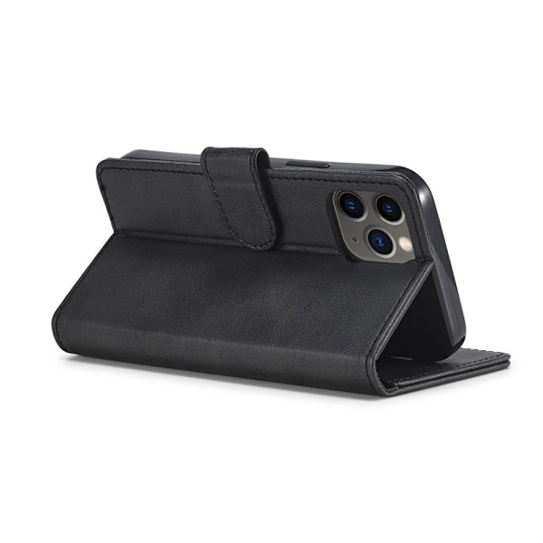 LC.IMEEKE Läder Plånboksfodral iPhone 12 Pro Max - Svart Svart