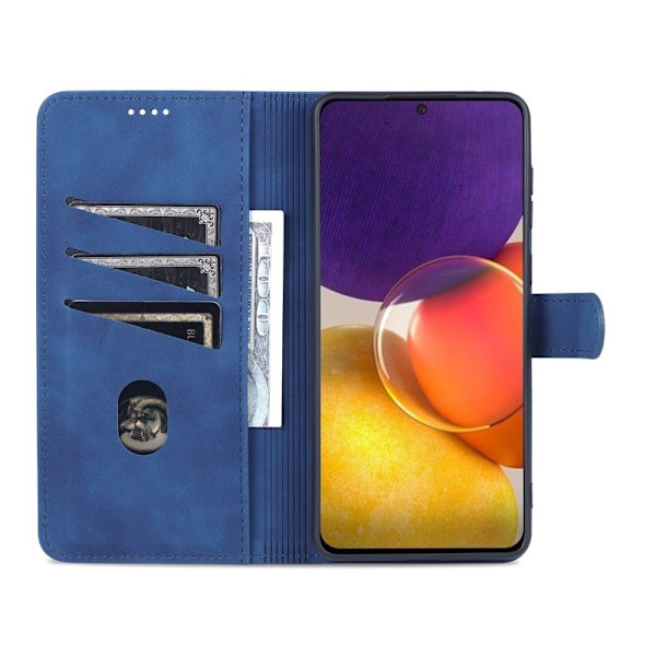 AZNS Samsung Galaxy A73 5G Plånboksfodral Konstläder - Blå