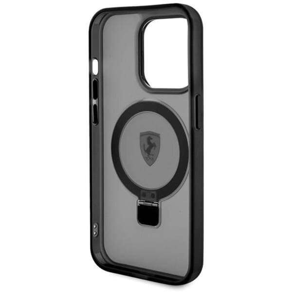 Ferrari iPhone 15 Mobilskal Magsafe Ring Stand 2023 Kollektion Black
