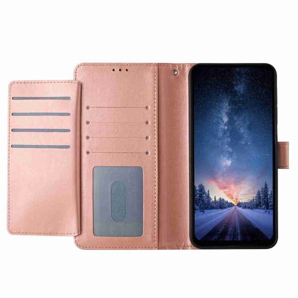 Oppo Find X9 Pro 5G Ställ Plånboksfodral Konstläder - Roséguld