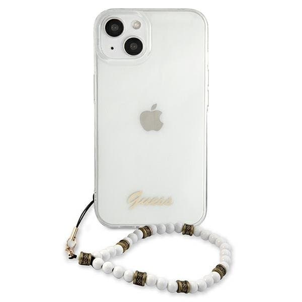 Guess White Pearl Skal iPhone 13 - Transparent Transparent