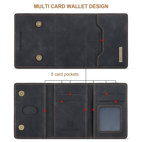 DG.MING M2 Series iPhone 16 Pro Plånboksfodral - Svart