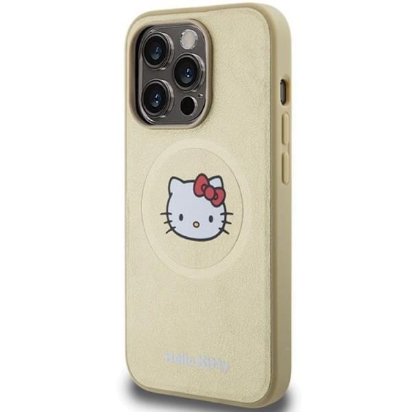 Hello Kitty iPhone 15 Pro Mobilskal Magsafe Läder Kitty Head