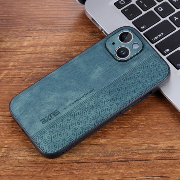 AZNS Mobilskal till iPhone 15 Plus Anti-Scratch PU Läder - Grön