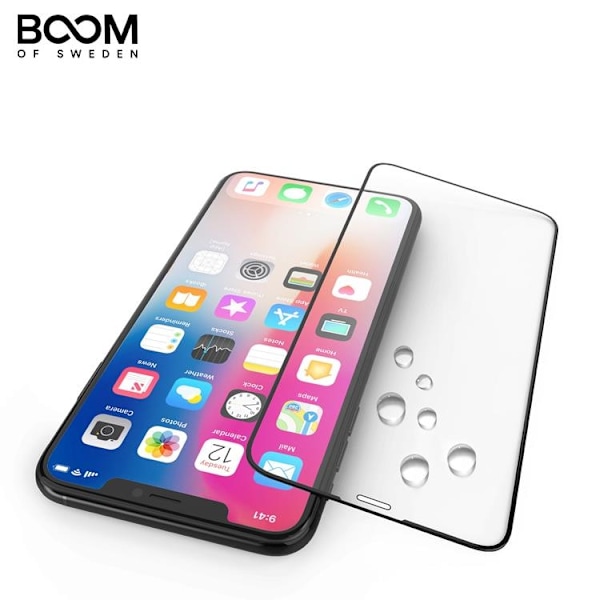 BOOM Curved Härdat Glas Skärmskydd iPhone XS Max Transparent
