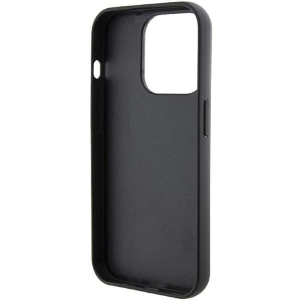 Karl Lagerfeld iPhone 15 Pro -mobiilikotelo kahvatelineen Saffiano Pins