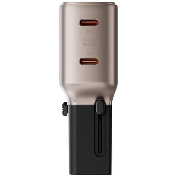 Energea Hurtigoplader 45W 2xUSB-C TravelGo - Guld Sort Guld